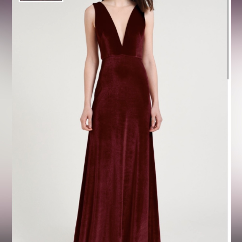 Maroon bridesmaid dress